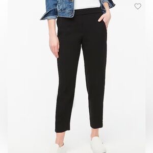 J. Crew Factory Black Straight Leg Pants Tailored Fit elastic waist size 2